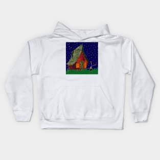 Cartwheels on a starry night Kids Hoodie